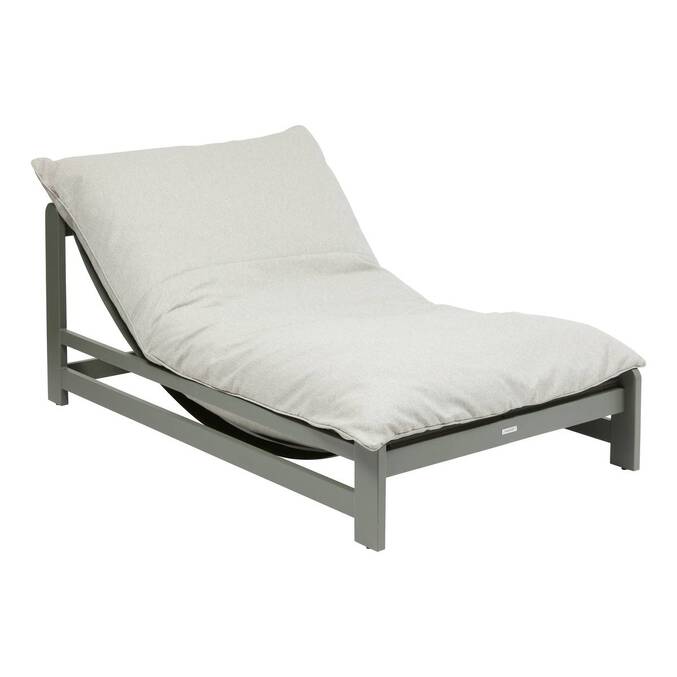 Pool lounger MOREAL Laurel green Aluminum, Polyester Laurel