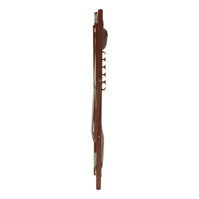 Folding garden deck chair LUNIVIA Mahogany NULL Mahogany Brown