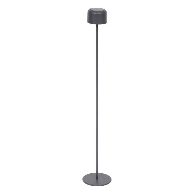 Solar floor lamp BOLTY Graphite D. 21 cm - Aluminum Graphite