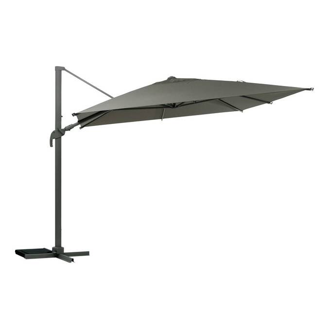 Tilt rectangular cantilever parasol MELHIA Laurel green 4 x 3 m - Aluminum, Steel, Olefin Laurel