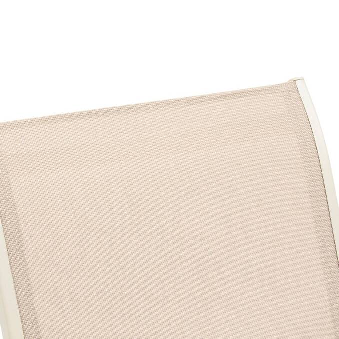 Garden chair with arms ESSENTIA Clay Epoxy-treated aluminum, FSC® certified acacia, Texaline Clay