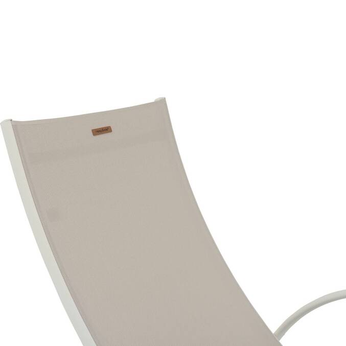 Sun lounger SAMBA Linen / Clay 4 positions - Epoxy-treated aluminum, Texaline3757