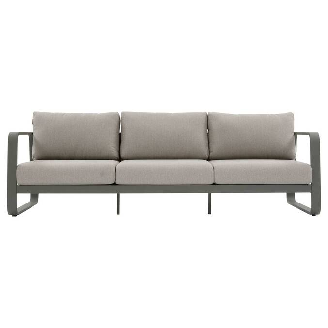 Garden lounge set DOMILLY Laurel green 5 seats - Epoxy-treated aluminum, Olefin3879