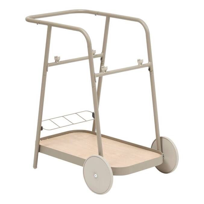 Trolley EASINESS Mahogany 73 x 48 x 80 cm - Epoxy-treated aluminum, Anti-rust treatment Honey / Coffee