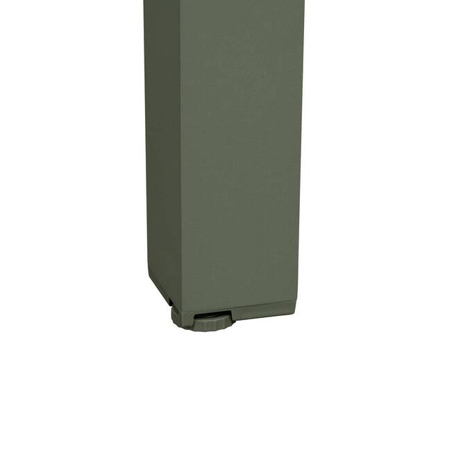 Extendable rectangular garden table ÉVASION Linen / Laurel green 8 seats - Epoxy-coated aluminum3799