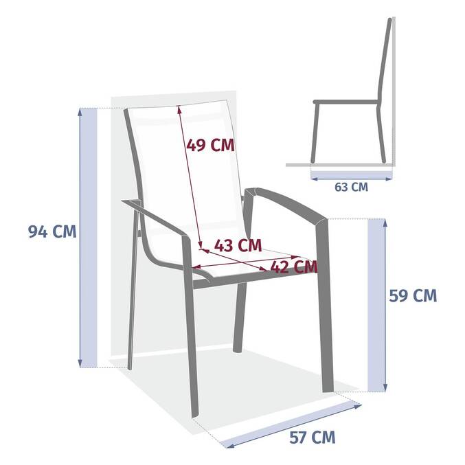 Garden chair with arms AXANT Linen / Laurel green Epoxy-treated aluminum, Texaline Linen / Laurel