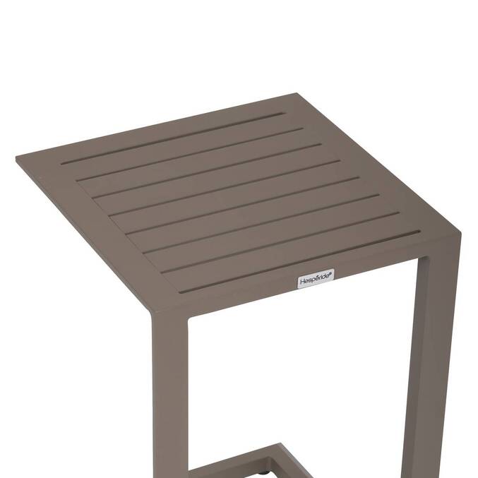 Square garden side table EVASION Coffee 38 x 38 cm - Epoxy-coated aluminum Coffee