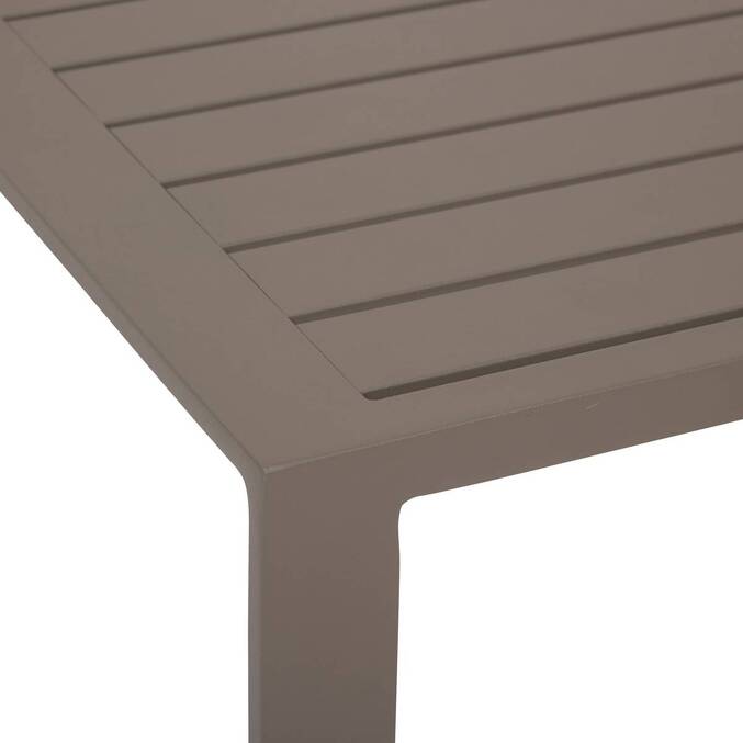 Square garden side table EVASION Coffee 38 x 38 cm - Epoxy-coated aluminum Coffee
