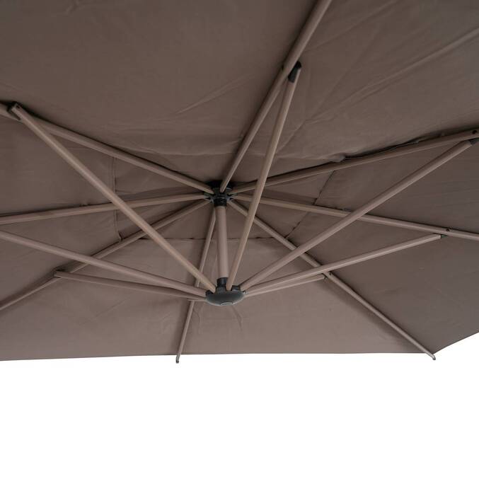 Square cantilever parasol MANOA Coffee 2.5 x 2.5 m - Steel, Polyester Coffee