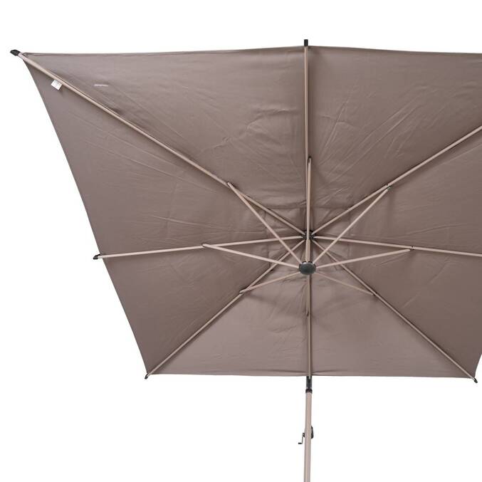 Square cantilever parasol MANOA Coffee 2.5 x 2.5 m - Steel, Polyester Coffee
