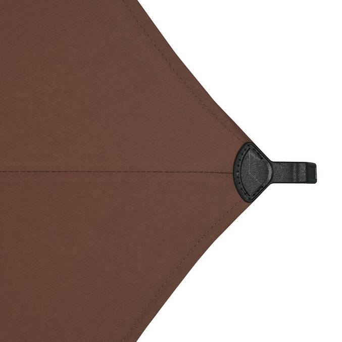 Tilt round parasol SOYA Mahogany 2.7 m - Steel, Polyester Mahogany Brown