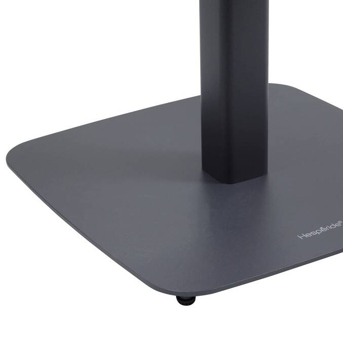 Square garden table ALEGORIA Graphite 2 seats - Epoxy-treated steel, Reinforced anti-rust treatment Graphite