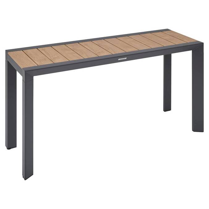 Rectangular garden table ÉVASION Honey / Graphite 2 seats - Epoxy-treated aluminum Honey / Graphite