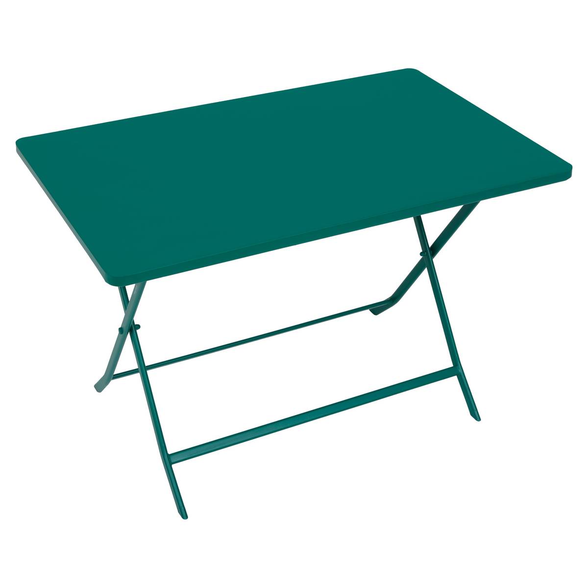 Folding balcony table GREENSBORO Opal green 4 seats - Steel, Reinforced anti-rust treatment Opal Green