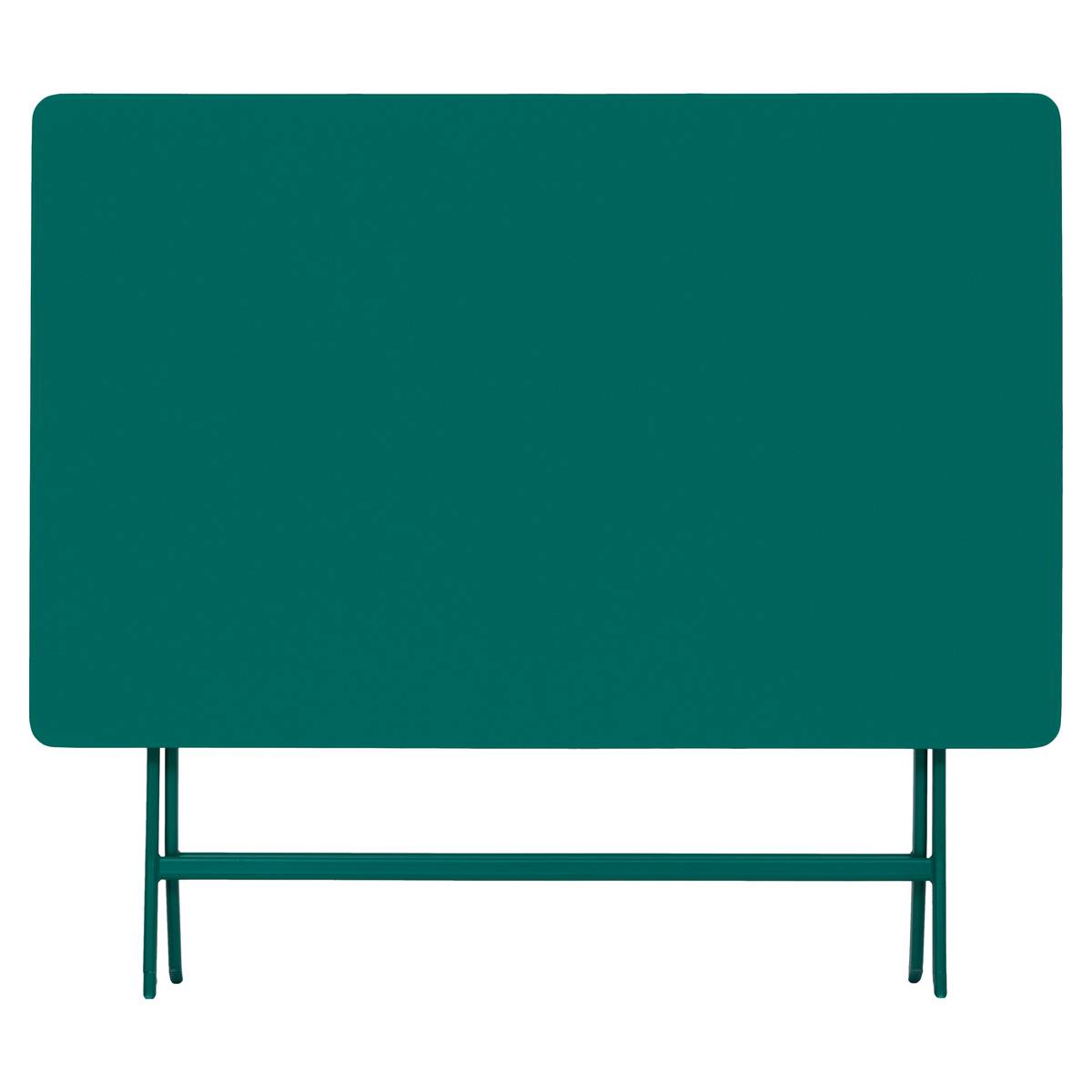 Folding balcony table GREENSBORO Opal green 4 seats - Steel, Reinforced anti-rust treatment Opal Green