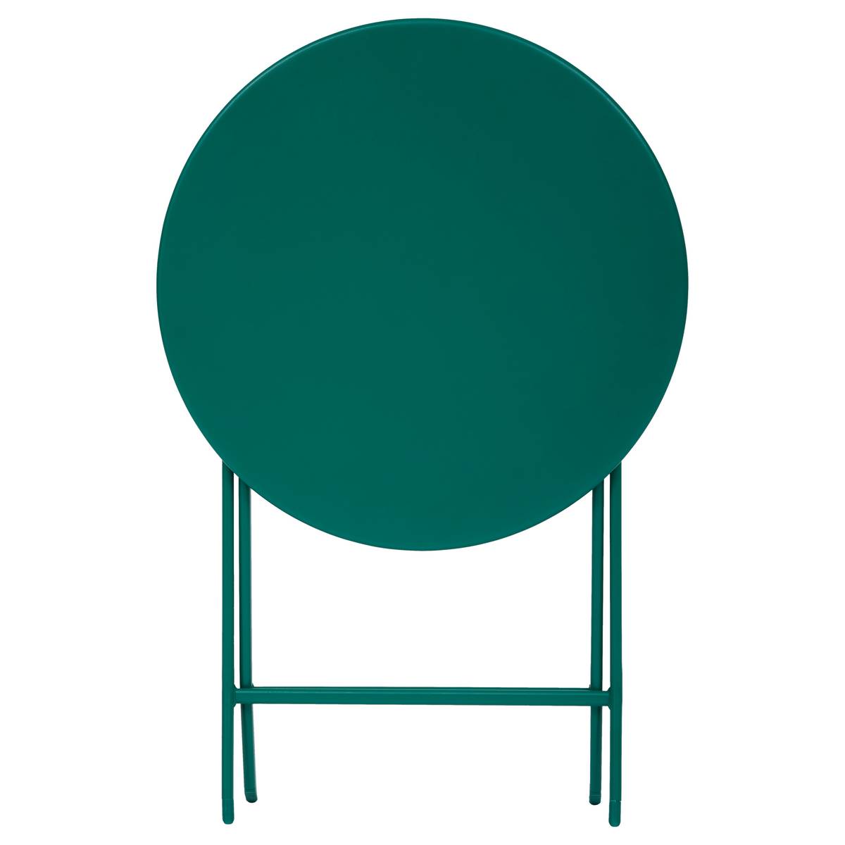 Folding balcony table GREENSBORO Opal green 2 seats - Steel, Reinforced anti-rust treatment Opal Green