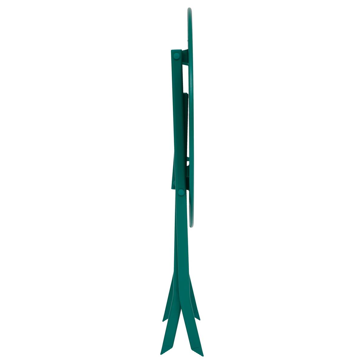 Folding balcony table GREENSBORO Opal green 2 seats - Steel, Reinforced anti-rust treatment Opal Green