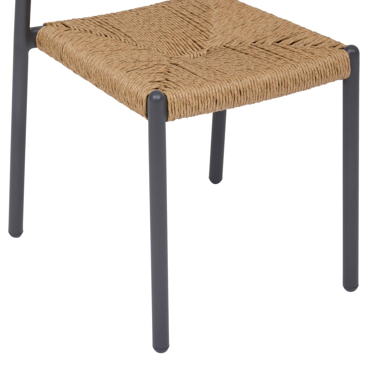 Garden chair WISTTY Graphite Epoxy-treated aluminum, synthetic woven resin Graphite