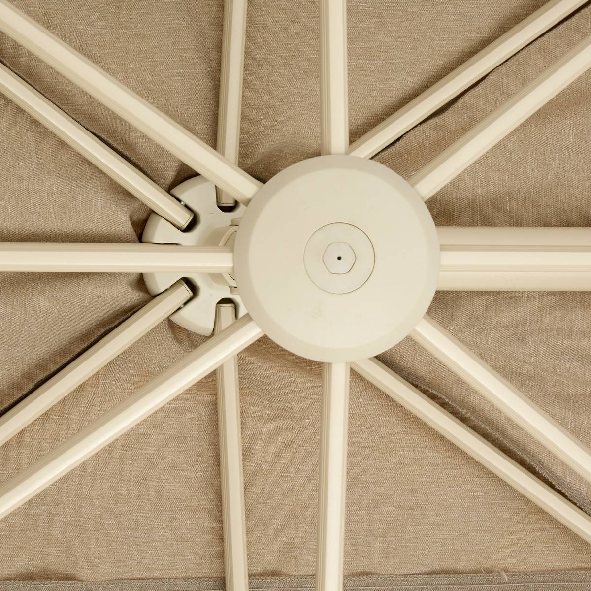 Tilt rectangular cantilever parasol MELHIA Clay 4 x 3 - Steel, Aluminum, Olefin Clay