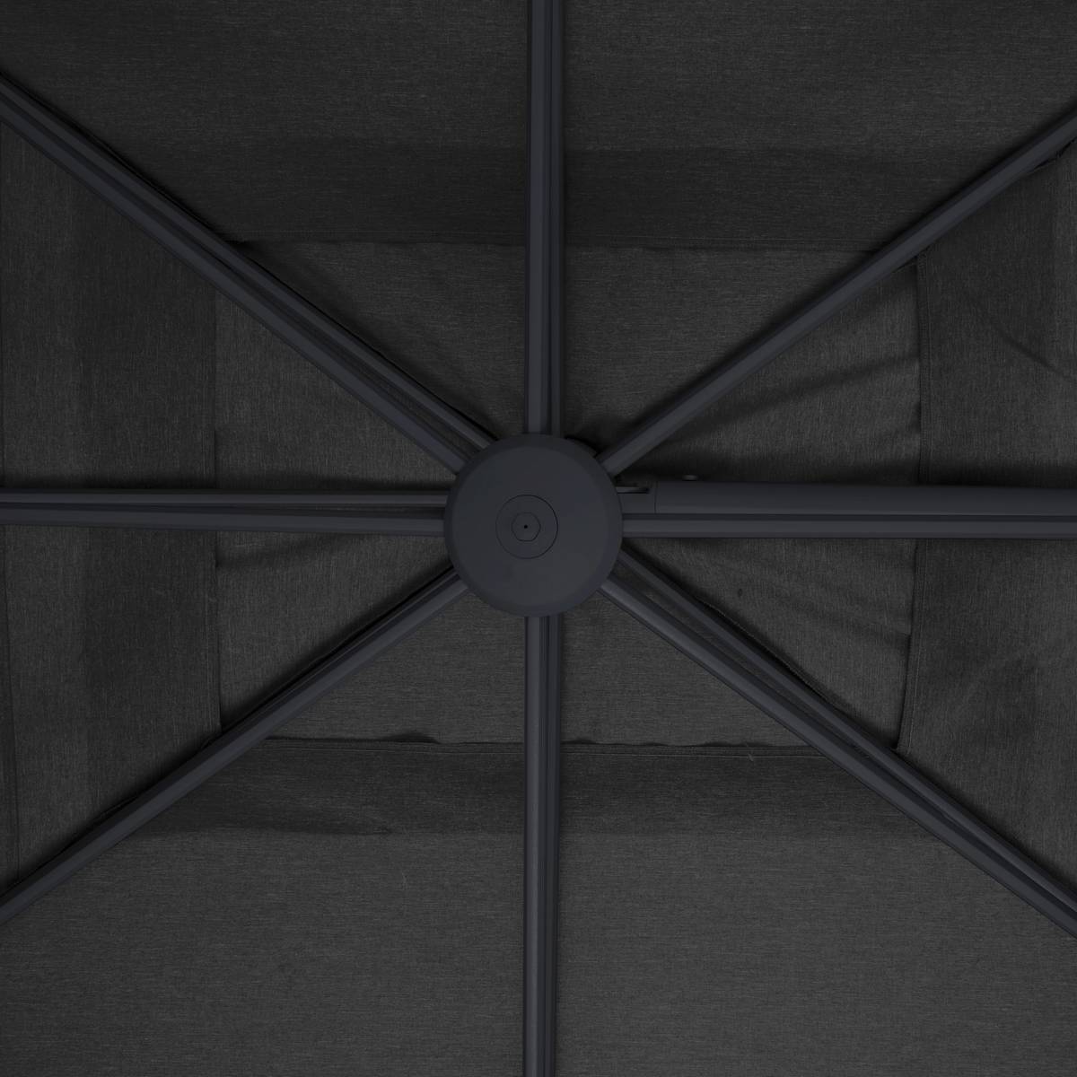 Tilt rectangular cantilever parasol MELHIA Anthracite 4 x 3 m - Aluminum, Steel, Olefin Anthracite