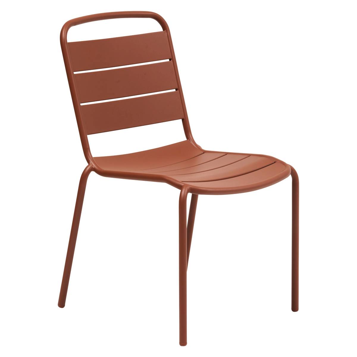 Garden chair ALEGORIA Mahogany Epoxy treated steel, Reinforced anti-rust treatment Mahogany Brown