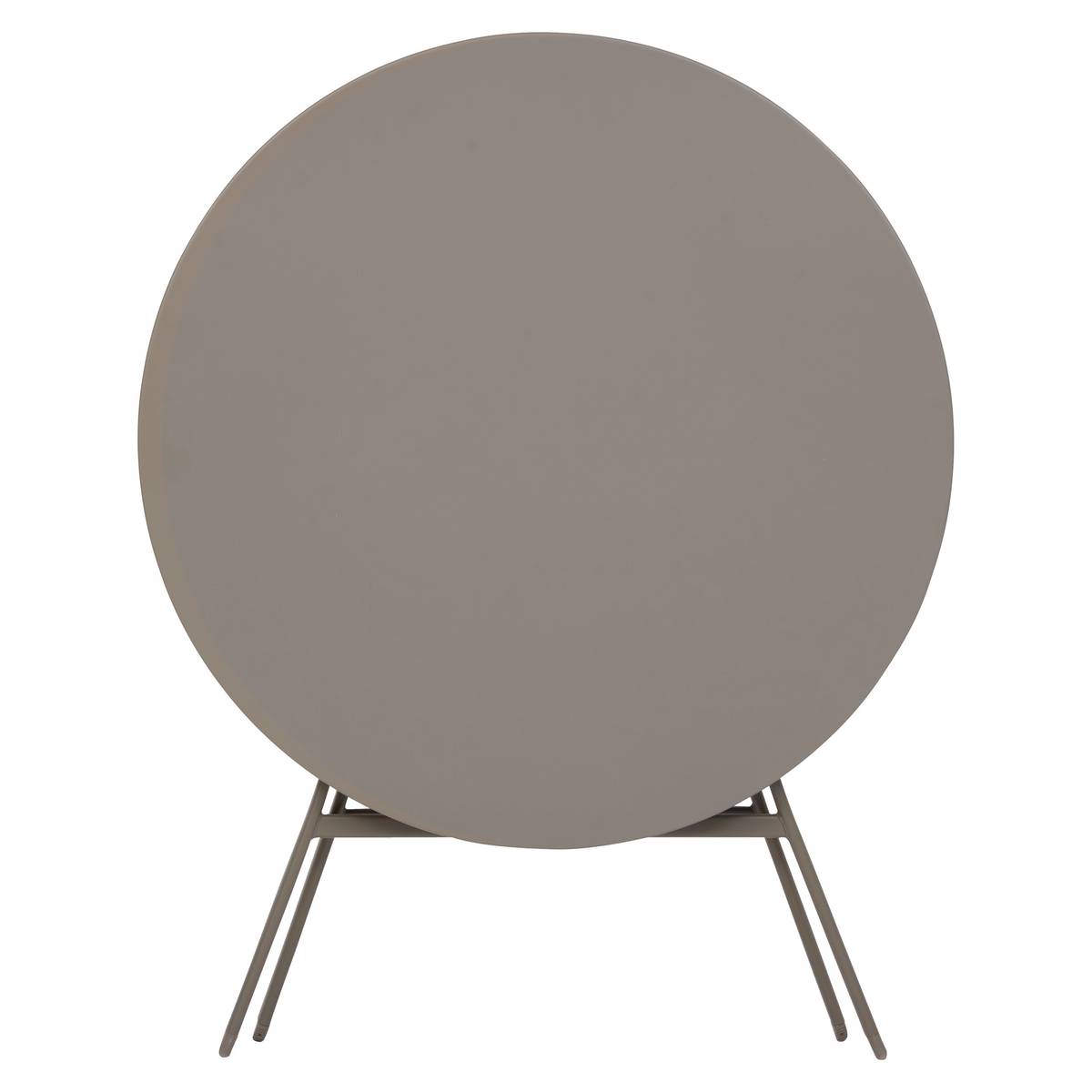 Folding balcony table GREENSBORO Coffee 4 seats - Steel, Reinforced anti-rust treatment Coffee
