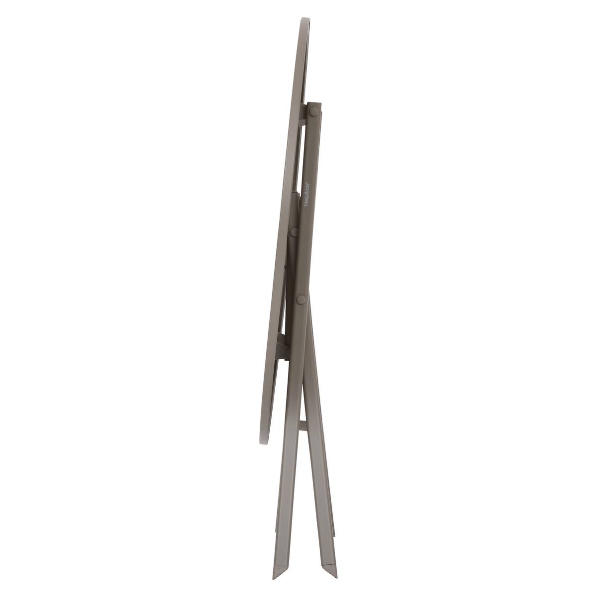 Folding balcony table GREENSBORO Coffee 4 seats - Steel, Reinforced anti-rust treatment Coffee