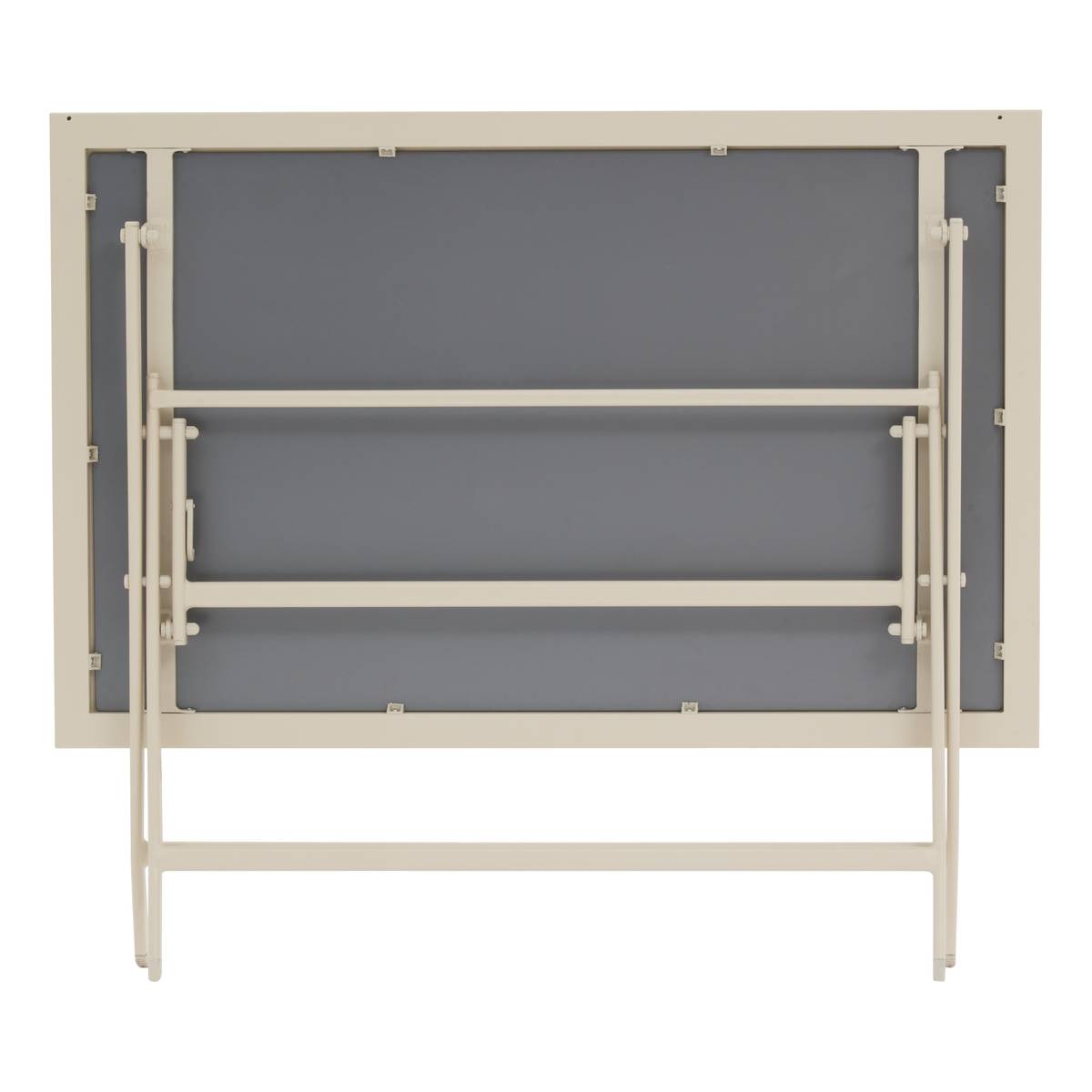 Rectangular folding garden table AZUA Spelt / Clay 4 seats - Epoxy-treated aluminum, Glass Spelt / Clay