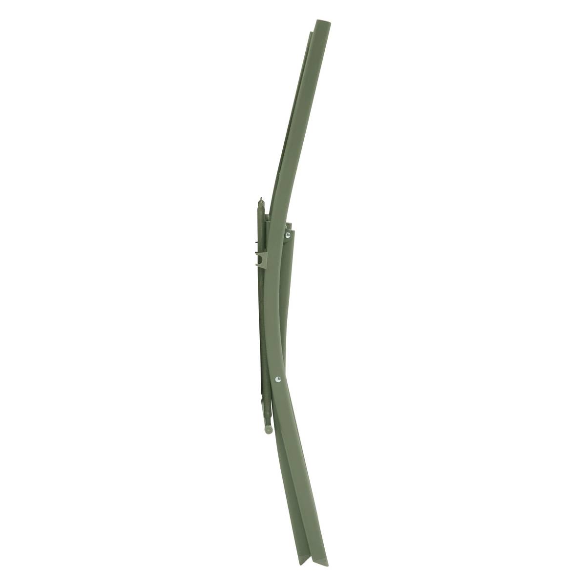 Set of 4 folding garden chairs MODULA Laurel green Epoxy-coated steel, Texaline Laurel