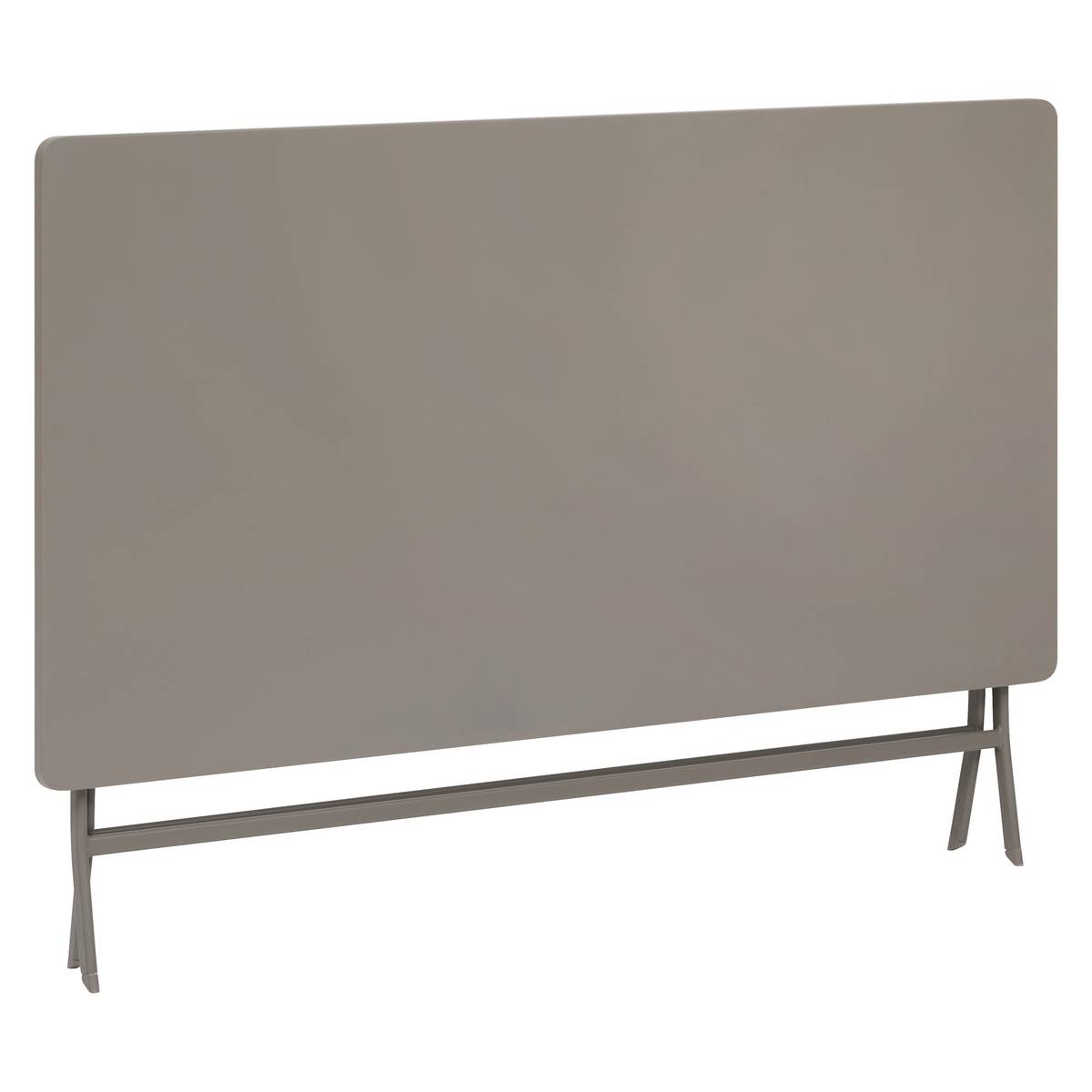 Folding balcony table GREENSBORO Coffee 6 seats - Steel, Reinforced anti-rust treatment Coffee