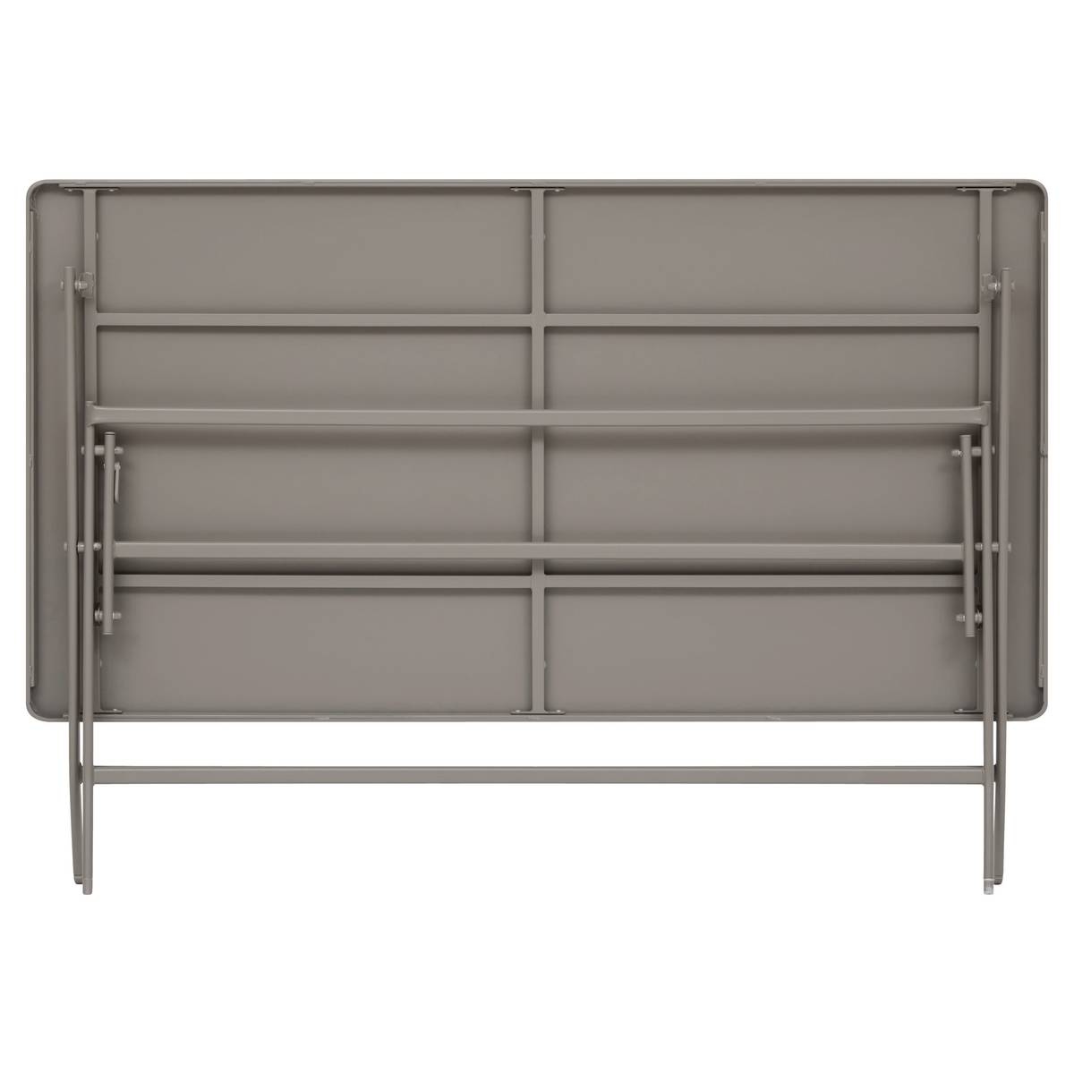 Folding balcony table GREENSBORO Coffee 6 seats - Steel, Reinforced anti-rust treatment Coffee