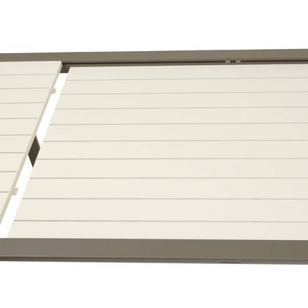 Rectangular extendable garden table LUZANE Clay / Coffee 12 seats - Aluminum