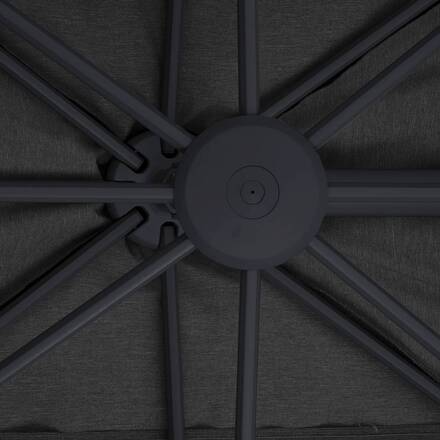 Tilt rectangular cantilever parasol MELHIA Anthracite 4 x 3 m - Aluminum, Steel, Olefin