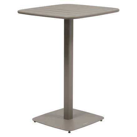 Square high garden table ALEGORIA Coffee 2 seats - Epoxy-treated steel, Reinforced anti-rust treatment