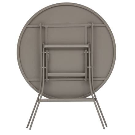 Folding balcony table GREENSBORO Coffee 4 seats - Steel, Reinforced anti-rust treatment