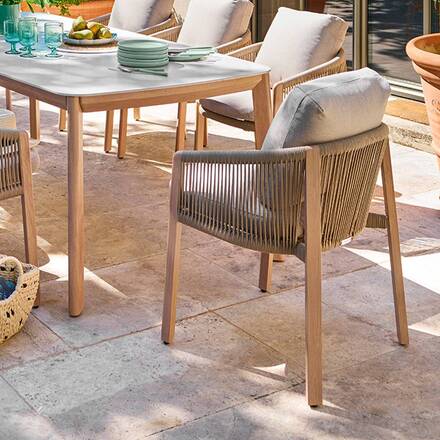 Garden chair with arms NELORA Honey