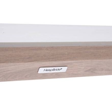 Rectangular garden table NELORA Beige / Honey 8 seats - Epoxy-treated aluminum, Sintered stone