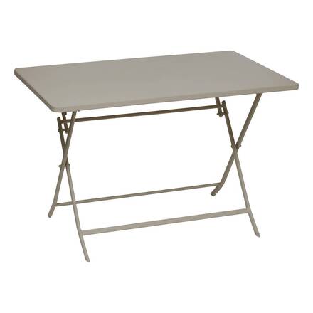 Rectangular folding garden table GREENSBORO Coffee 4 seats - Epoxy-treated steel, Reinforced anti-rust treatment