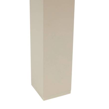 Rectangular extendable garden table PIAZZA Spelt / Clay 10 seats - Epoxy treated aluminum, Tempered glass