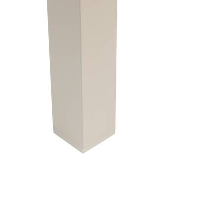Square extendable garden table PIAZZA Spelt / Clay 8 seats - Epoxy-treated aluminum, Tempered glass