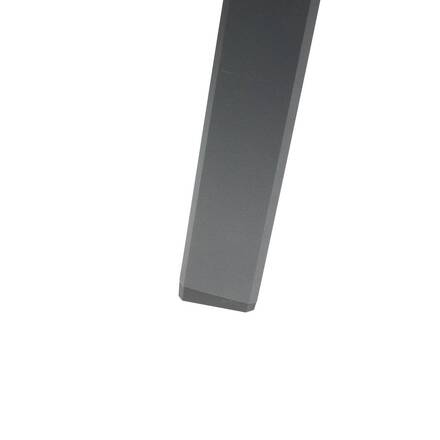 Rectangular extendable garden table PAVANE Truffle / Graphite 10 seats - Epoxy treated aluminum, Tempered glass