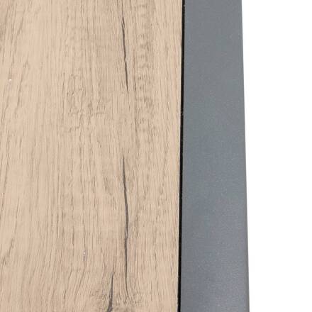 Rectangular extendable garden table PAVANE Truffle / Graphite 10 seats - Epoxy treated aluminum, Tempered glass