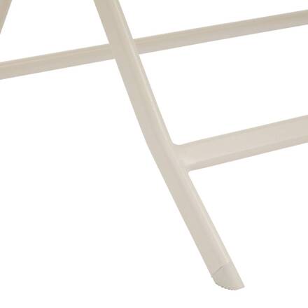 Rectangular folding garden table AZUA Spelt / Clay 4 seats - Epoxy-treated aluminum, Glass