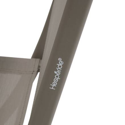 Set of 4 folding garden chairs MODULA Hazelnut / Coffee Epoxy-coated steel, Texaline