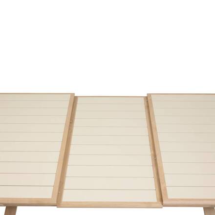 Rectangular extendable garden table AXIOME Clay / Honey 10 seats - Epoxy-coated aluminum