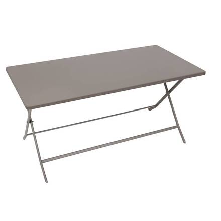 Folding balcony table GREENSBORO Coffee 6 seats - Steel, Reinforced anti-rust treatment