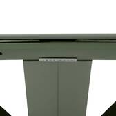 Round garden table ORYON Laurel green 6 seats - Epoxy-treated aluminum, Glass Laurel
