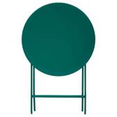 Folding balcony table GREENSBORO Opal green 2 seats - Steel, Reinforced anti-rust treatment Opal Green