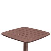 Square Garden High Table ALEGORIA Mahogany 2 seats - Epoxy-treated steel, Reinforced anti-rust treatment Mahogany Brown