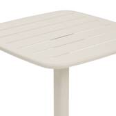 Square high garden table ALEGORIA Clay 2 seats - Epoxy-treated steel, Reinforced anti-rust treatment Clay